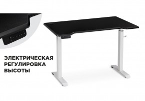 Компьютерный стол Маркос с механизмом подъема 120х75х75 черная шагрень / белый в Екатеринбурге - ok-mebel.com | фото