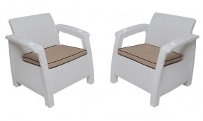 Комплект уличной мебели Yalta Premium Terrace Set (Ялта) белый (+подушки под спину) в Екатеринбурге - ok-mebel.com | фото 4