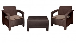 Комплект уличной мебели Yalta Premium Terrace Triple Set (Ялта) шоколадный (+подушки под спину) в Екатеринбурге - ok-mebel.com | фото 7