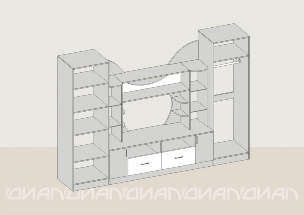 Гостиная аллегро 5 с 2 шкафами