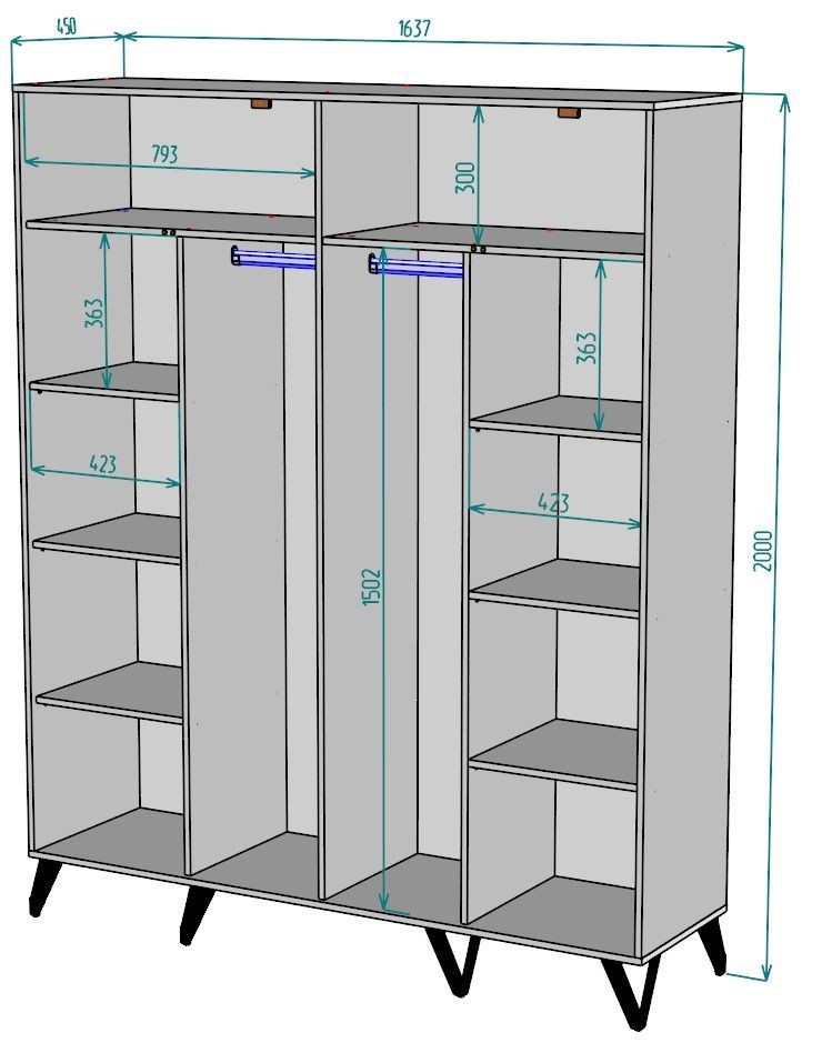 Шкаф 145 см ширина