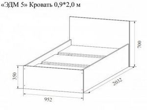 Кровать 900 Эдем-5 в Екатеринбурге - ok-mebel.com | фото 3