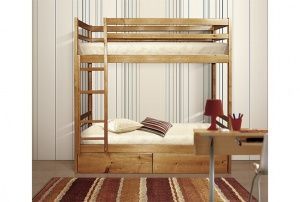 Кровать двухъярусная из массивной древесины Классика в Екатеринбурге - ok-mebel.com | фото 1