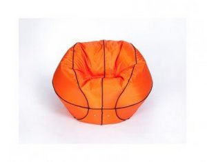 Кресло-мешок Баскетбольный мяч малый оранжево-черное в Екатеринбурге - ok-mebel.com | фото 1