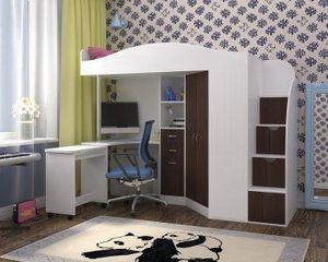 Кровать-чердак Юниор 4 в Екатеринбурге - ok-mebel.com | фото 1