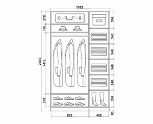 Шкаф-купе Хит 23-14-66 (ромб) в Екатеринбурге - ok-mebel.com | фото 4