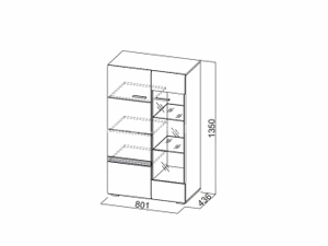 Шкаф-витрина Соло в Екатеринбурге - ok-mebel.com | фото 2