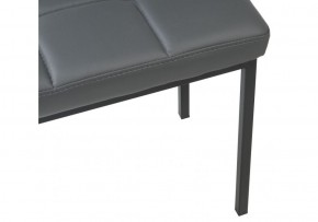 Банкетка Дион кожзам темно-серый / черный матовый в Екатеринбурге - ok-mebel.com | фото 6