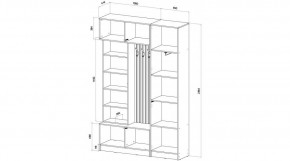 БАВАРИЯ Прихожая (дуб вотан/графит) в Екатеринбурге - ok-mebel.com | фото 2