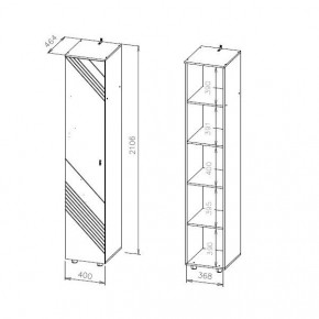 БАЙКАЛ Пенал (Графит/Дуб золотой) в Екатеринбурге - ok-mebel.com | фото 3