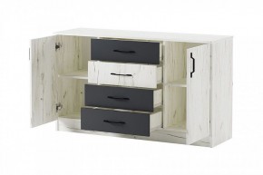 БЕАТРИС Комод К1400 (дуб крафт белый/антрацит) в Екатеринбурге - ok-mebel.com | фото 3