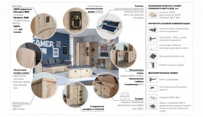 Детская Система Валенсия Комод 5ящ Дуб сонома в Екатеринбурге - ok-mebel.com | фото 3