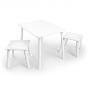 Детский комплект стол и два табурета Rolti Baby (белая столешница/белое сиденье/белые ножки) в Екатеринбурге - ok-mebel.com | фото 1
