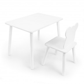 Детский комплект стол и стул «Мишка» Rolti Baby (белый/белый, массив березы/мдф) в Екатеринбурге - ok-mebel.com | фото 1