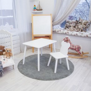 Детский комплект стол и стул «Мишка» Rolti Baby (белый/белый, массив березы/мдф) в Екатеринбурге - ok-mebel.com | фото 2