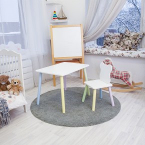 Детский комплект стол и стул «Мишка» Rolti Baby (белый/цветной, массив березы/мдф) в Екатеринбурге - ok-mebel.com | фото 2