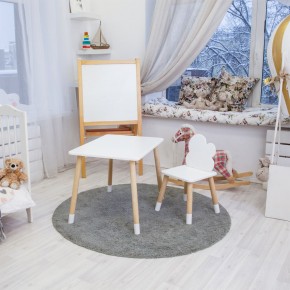 Детский комплект стол и стул «Облачко» Rolti Baby (белый/береза, массив березы/мдф) в Екатеринбурге - ok-mebel.com | фото 4