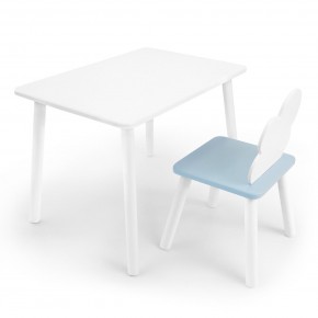 Детский комплект стол и стул «Облачко» Rolti Baby (белый/голубой, массив березы/мдф) в Екатеринбурге - ok-mebel.com | фото
