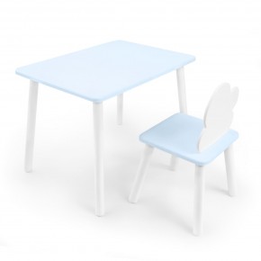 Детский комплект стол и стул «Облачко» Rolti Baby  (голубая столешница/голубое сиденье/белые ножки) в Екатеринбурге - ok-mebel.com | фото