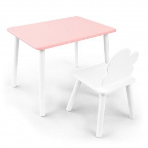 Детский комплект стол и стул «Облачко» Rolti Baby (розовый/белый, массив березы/мдф) в Екатеринбурге - ok-mebel.com | фото