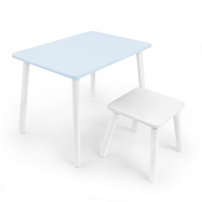 Детский комплект стол и табурет Rolti Baby (голубая столешница/белое сиденье/белые ножки) в Екатеринбурге - ok-mebel.com | фото 1