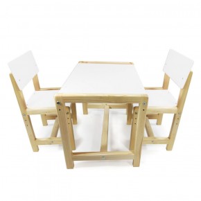 Детский растущий комплект стол и два стула  Я САМ "Лофт" (Белый, Сосна) в Екатеринбурге - ok-mebel.com | фото
