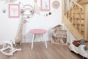 Детский стол круглый Rolti Baby (розовый/белый, массив березы/мдф) в Екатеринбурге - ok-mebel.com | фото