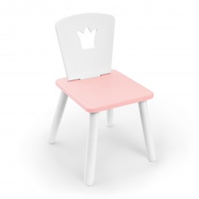 Детский стул Rolti Baby «Корона» (белый/розовый/белый, массив березы/мдф) в Екатеринбурге - ok-mebel.com | фото 1
