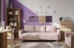 Диван-кровать Тулисия светло-розовый, ткань рогожка в Екатеринбурге - ok-mebel.com | фото
