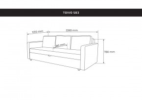 Диван-кровать Вало сине-зелёный, ткань рогожка в Екатеринбурге - ok-mebel.com | фото 1