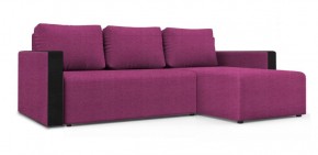 Диван угловой Алиса 3 Shaggy FUCHSIA - TEOS BLACK в Екатеринбурге - ok-mebel.com | фото 1