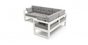 Диван угловой Д-4 Правый (Серебристо-серый/Белый) в Екатеринбурге - ok-mebel.com | фото 2