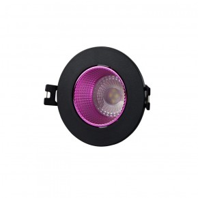 DK3061-BK+PI Встраиваемый светильник, IP 20, 10 Вт, GU5.3, LED, черный/розовый, пластик в Екатеринбурге - ok-mebel.com | фото