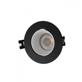 DK3061-BK+WH Встраиваемый светильник, IP 20, 10 Вт, GU5.3, LED, черный/белый, пластик в Екатеринбурге - ok-mebel.com | фото 1