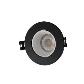 DK3061-BK+WH Встраиваемый светильник, IP 20, 10 Вт, GU5.3, LED, черный/белый, пластик в Екатеринбурге - ok-mebel.com | фото