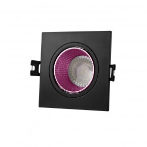DK3071-BK+PI Встраиваемый светильник, IP 20, 10 Вт, GU5.3, LED, черный/розовый, пластик в Екатеринбурге - ok-mebel.com | фото