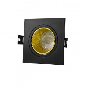 DK3071-BK+YE Встраиваемый светильник, IP 20, 10 Вт, GU5.3, LED, черный/желтый, пластик в Екатеринбурге - ok-mebel.com | фото 1