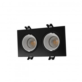 DK3072-BK+WH Встраиваемый светильник, IP 20, 10 Вт, GU5.3, LED, черный/белый, пластик в Екатеринбурге - ok-mebel.com | фото 1