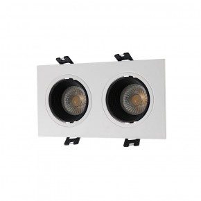 DK3072-WH+BK Встраиваемый светильник, IP 20, 10 Вт, GU5.3, LED, белый/черный, пластик в Екатеринбурге - ok-mebel.com | фото 1