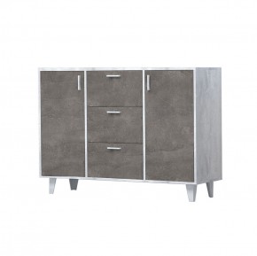 Эго К-2 Комод с 3мя ящ, 2 дв (бетон светлый/камень темный) на ножках в Екатеринбурге - ok-mebel.com | фото 1