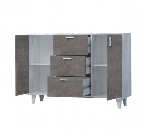 Эго К-2 Комод с 3мя ящ, 2 дв (бетон светлый/камень темный) на ножках в Екатеринбурге - ok-mebel.com | фото 2