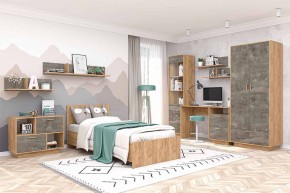 Эго Кровать (арт.032) (сп/м 900*2000мм) (б/матр.), дуб крафт золотой в Екатеринбурге - ok-mebel.com | фото 2