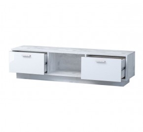 Эго Т-3 Тумба с 2мя ящ (бетон светлый/белый глянец) цоколь в Екатеринбурге - ok-mebel.com | фото 2