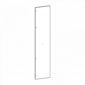 Фасад двери глухой (левый) Глянец белый Марсель в Екатеринбурге - ok-mebel.com | фото 3