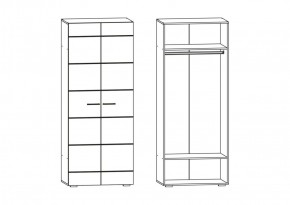 Фиеста №2 Шкаф со штангой (Венге/Белый глянец) в Екатеринбурге - ok-mebel.com | фото 2