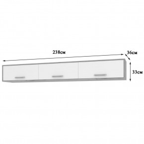 ФЛОРИДА Гостиная (модульная) дуб серый/белый в Екатеринбурге - ok-mebel.com | фото 9