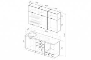 ФЬЮДЖИ Кухонный гарнитур Макси 1800 мм в Екатеринбурге - ok-mebel.com | фото 2
