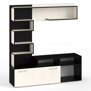 Гостиная Евро, цвет венге/дуб лоредо, ШхГхВ 166х43,6х182 см., ниша для ТВ 100х43х89 см., НЕ универсальная сборка в Екатеринбурге - ok-mebel.com | фото 4