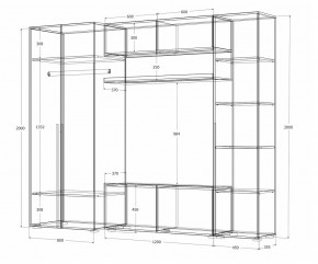 Гостиная Норден (Дуб Крафт белый) в Екатеринбурге - ok-mebel.com | фото 4