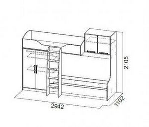 Кровать двухъярусная Грей в Екатеринбурге - ok-mebel.com | фото 2